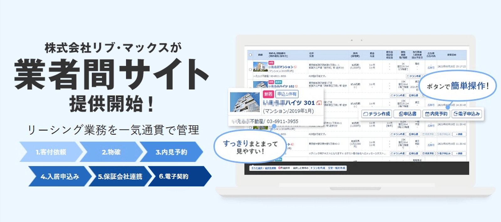 リーシング業務を管理